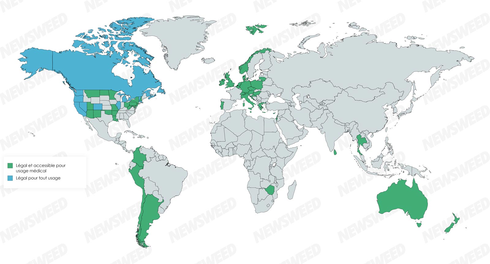 Légalisation Du Cannabis Dans Le Monde Newsweed